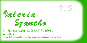 valeria szantho business card
